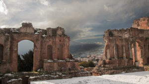 Historický amfiteátr v Taormině