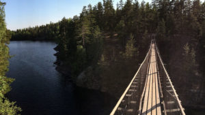Visutý most v přírodní rezervaci Repovesi